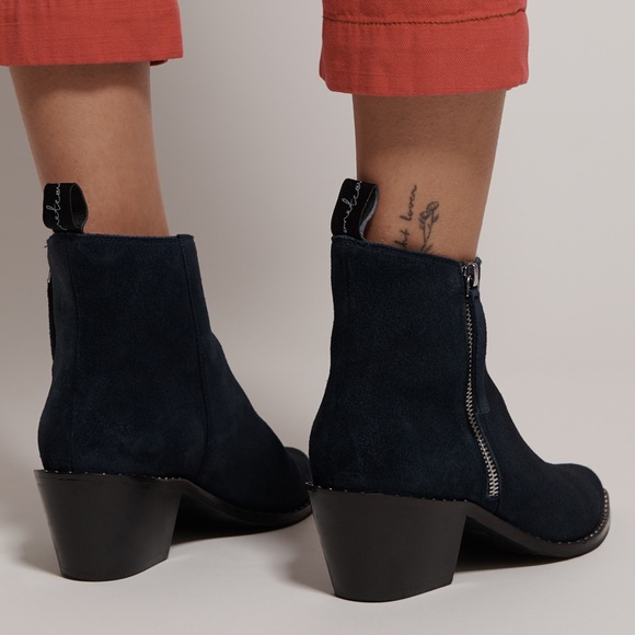 NWT! - One Teaspoon | Faded Navy Zip Side Boots - Picture 3 of 6